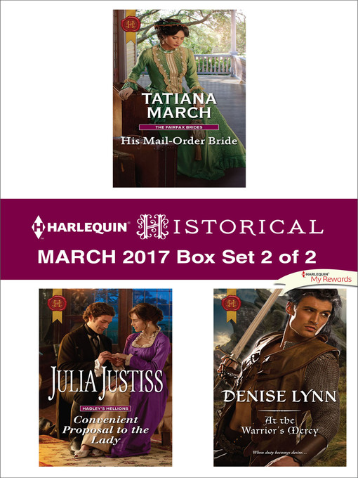 Title details for Harlequin Historical March 2017, Box Set 2 of 2 by Tatiana March - Available